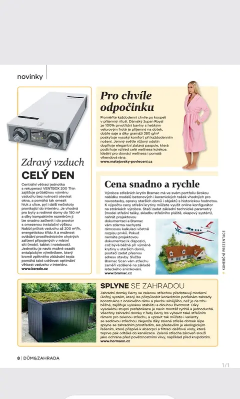 Mediální výstup · Dům a zahrada