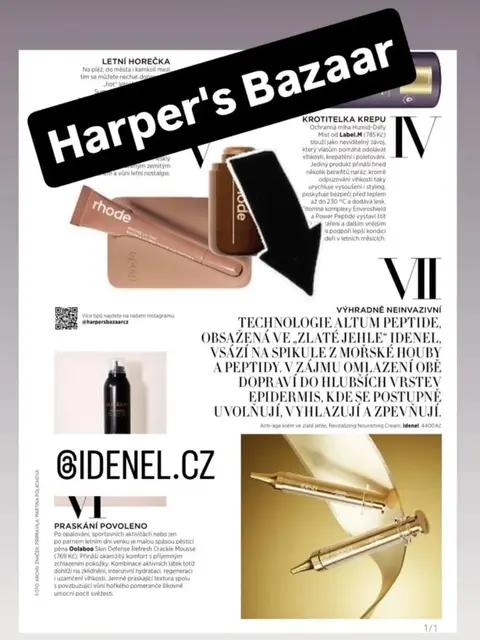 Mediální výstup · Harper's Bazaar · Idenel