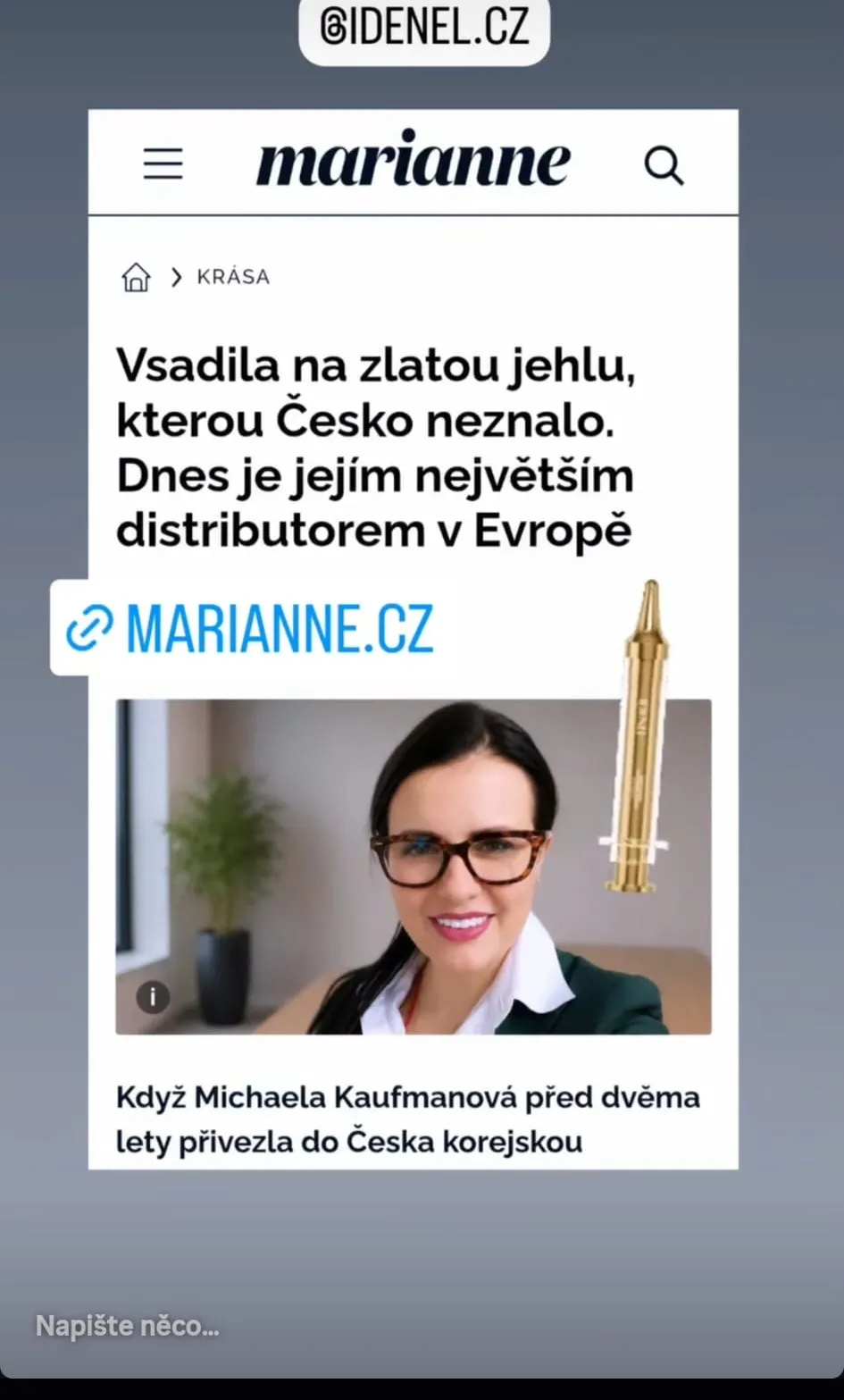 Vsadila na zlatou jehlu, kterou Česko neznalo. Dnes je jejím největším distributorem v Evropě · Marianne.cz